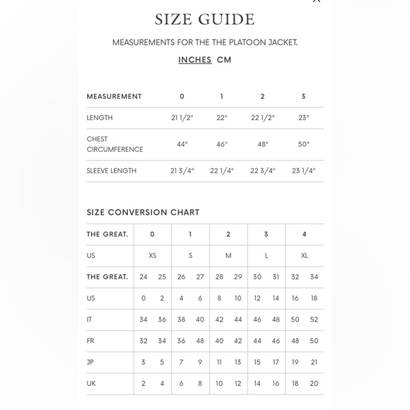 The GREAT. Platoon Jacket Camo Green NWT (says small but fits like 10-12) - Picture 14 of 16